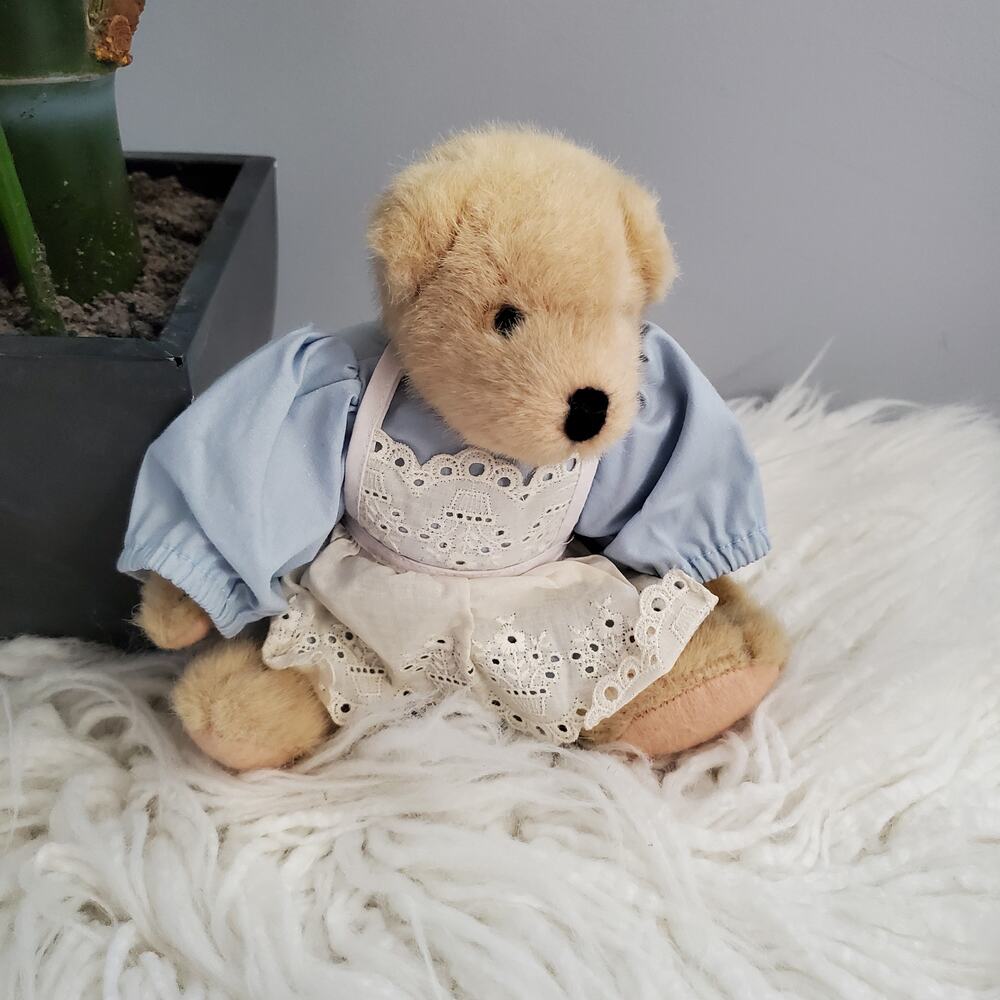 Vintage Muffy Vanderbear Blue Dress And Apron Plush